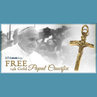 Free 14K Gold Papal Crucifix! - Catholic Church