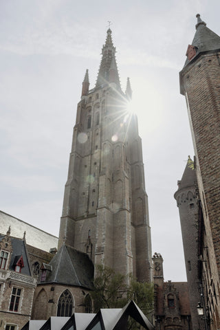 a large building with a tower