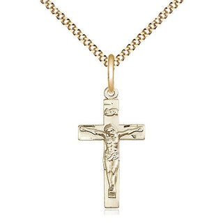 14kt Gold Filled Crucifix Medal Religious Jewelry