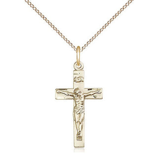 14kt Gold Filled Crucifix Medal Religious Jewelry