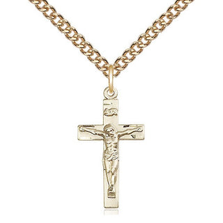 14kt Gold Filled Crucifix Medal Religious Jewelry