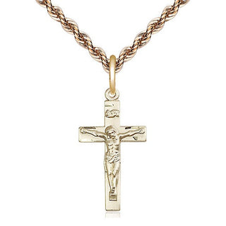 14kt Gold Filled Crucifix Medal Religious Jewelry