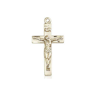 14kt Gold Crucifix Medal