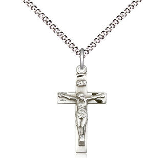 Sterling Silver Crucifix Medal Religious Jewelry