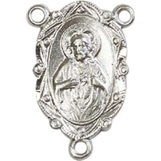 Silver Plate Crucifix Rosary Center Rosary Center