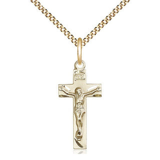 14kt Gold Filled Crucifix Medal Religious Jewelry