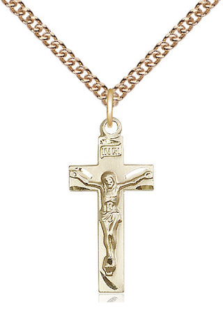 14kt Gold Filled Crucifix Medal Religious Jewelry