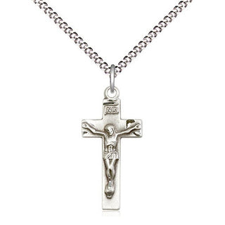 Sterling Silver Crucifix Medal Religious Jewelry