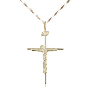 14kt Gold Filled Crucifix Medal Catholic Jewelry