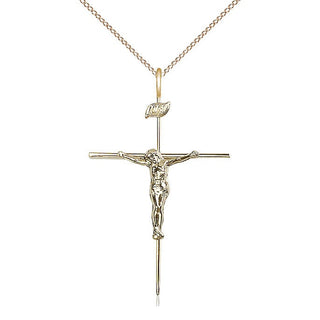 14kt Gold Filled Crucifix Medal Catholic Jewelry