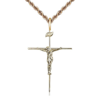 14kt Gold Filled Crucifix Medal Catholic Jewelry