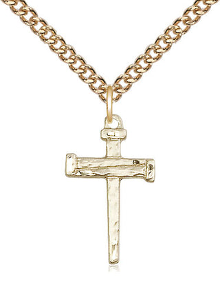 14kt Gold Nail Cross Medal