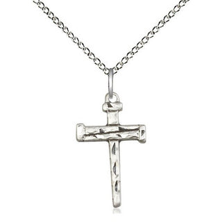 Sterling Silver Nail Cross Medal Religious Jewelry