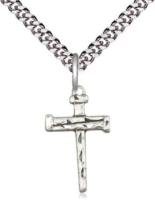 Sterling Silver Nail Cross Medal Religious Jewelry