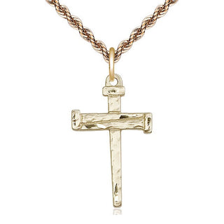 14kt Gold Filled Nail Cross Medal Catholic Jewelry