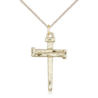 14kt Gold Nail Cross Medal