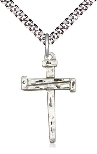 Sterling Silver Nail Cross Medal Catholic Jewelry