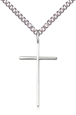 Sterling Silver Cross Medal Catholic Jewelry