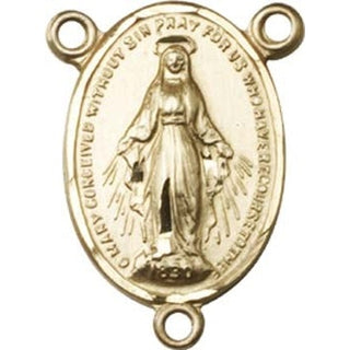 14kt Gold Filled Miraculous Rosary Center Rosary Center