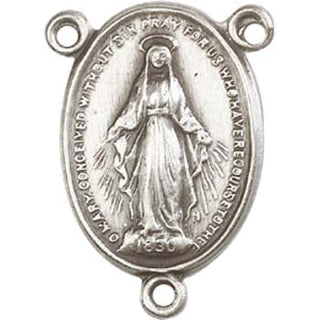 Silver Oxide Miraculous Rosary Center Rosary Center