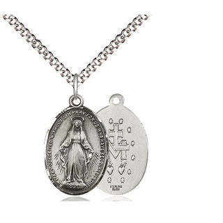 Sterling Silver Miraculous Medal Religious Jewelry