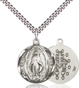 Pewter Miraculous Medal Catholic Jewelry