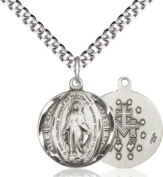 Pewter Miraculous Medal Catholic Jewelry