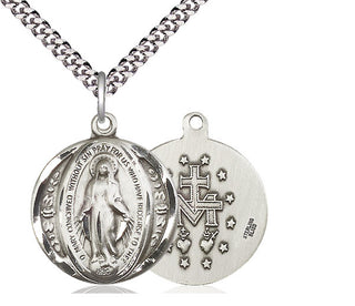 Sterling Silver Miraculous Medal Catholic Jewelry