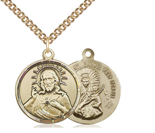 14kt Gold Filled Scapular Medal Catholic Jewelry