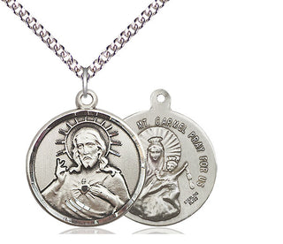 Sterling Silver Scapular Medal Catholic Jewelry