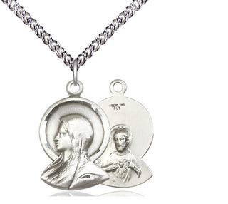 Sterling Silver Madonna Medal Religious Jewelry