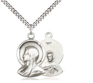 Sterling Silver Madonna Medal Religious Jewelry