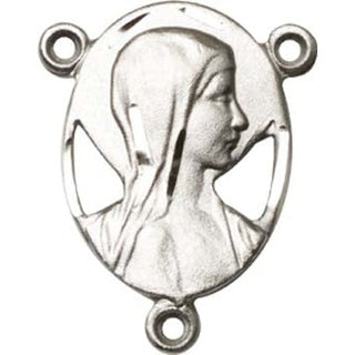 Silver Plate Madonna Rosary Center Rosary Center