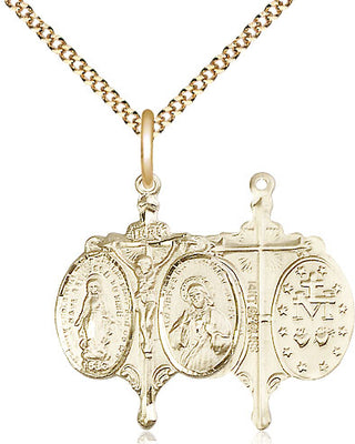 14kt Gold Filled Novena Medal Religious Jewelry