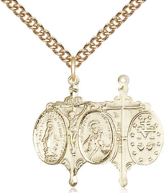 14kt Gold Filled Novena Medal Religious Jewelry