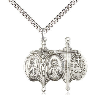 Sterling Silver Novena Medal Religious Jewelry