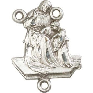 Sterling Silver Saint Ann Rosary Center