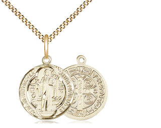 14kt Gold Filled Saint Benedict Medal Religious Jewelry