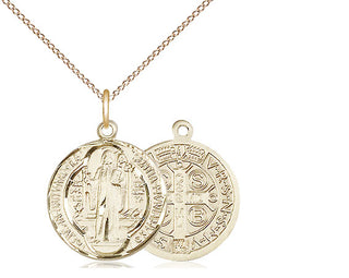14kt Gold Filled Saint Benedict Medal Religious Jewelry