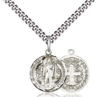 Pewter Saint Benedict Medal Religious Jewelry