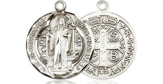 Sterling Silver Saint Benedict Medal Religious Jewelry