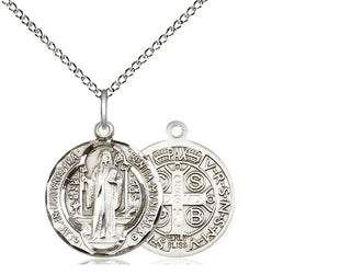 Sterling Silver Saint Benedict Medal Religious Jewelry