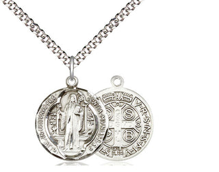 Sterling Silver Saint Benedict Medal Religious Jewelry