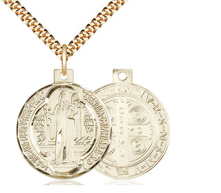 14kt Gold Filled Saint Benedict Medal Catholic Jewelry