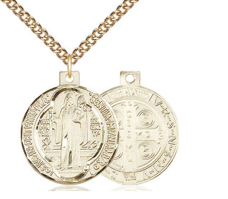 14kt Gold Filled Saint Benedict Medal Catholic Jewelry