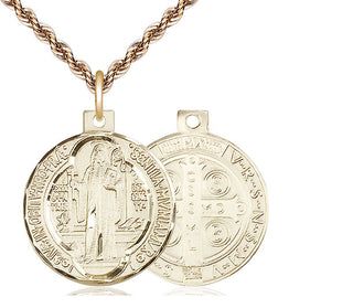 14kt Gold Filled Saint Benedict Medal Catholic Jewelry