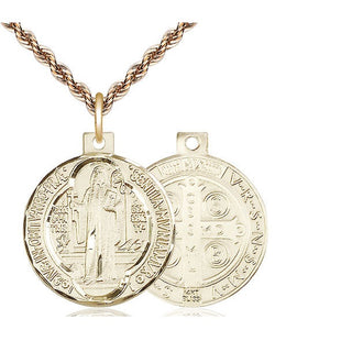 14kt Gold Saint Benedict Medal