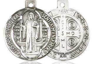 Sterling Silver Saint Benedict Medal Catholic Jewelry