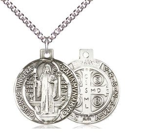 Sterling Silver Saint Benedict Medal Catholic Jewelry