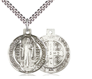 Sterling Silver Saint Benedict Medal Catholic Jewelry